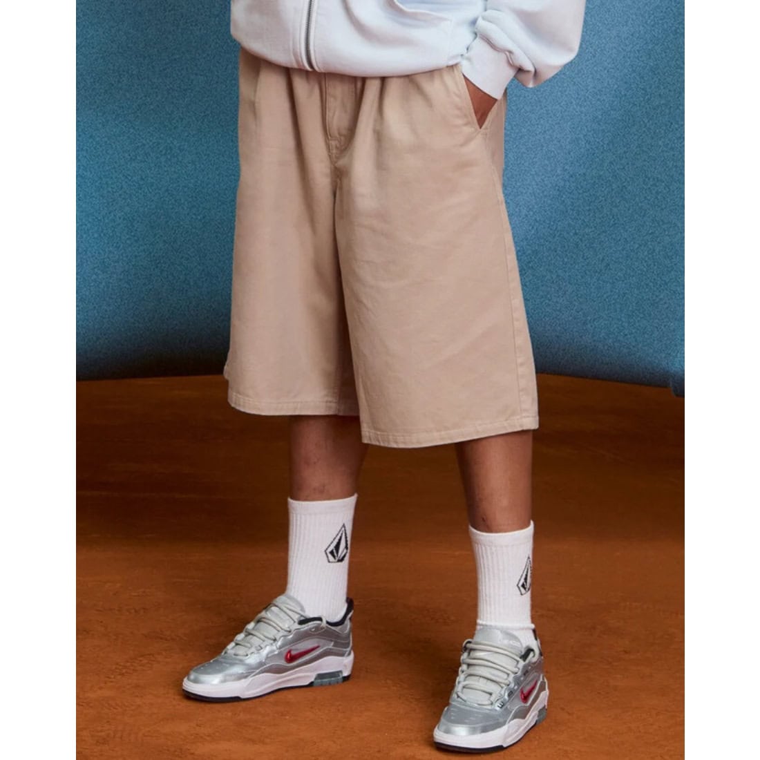 Volcom Chillow Pleat EW Chino Short - Light Khaki - Mens Walk Shorts by Volcom
