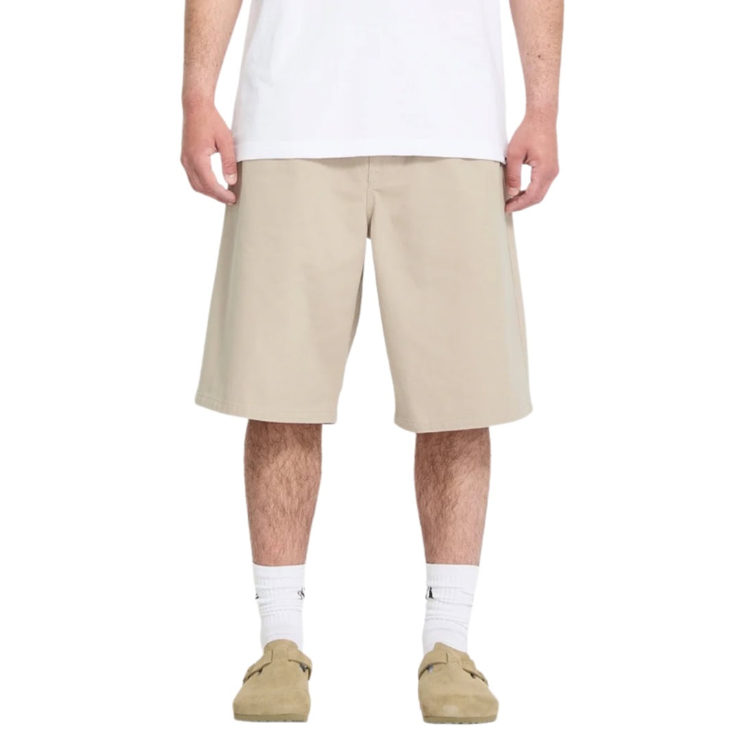 Volcom Chillow Pleat EW Chino Short - Light Khaki - Mens Walk Shorts by Volcom