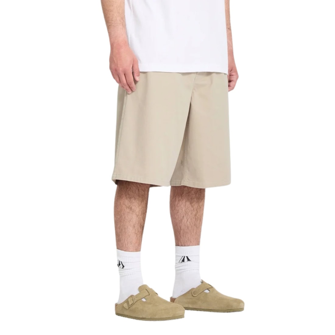 Volcom Chillow Pleat EW Chino Short - Light Khaki - Mens Walk Shorts by Volcom