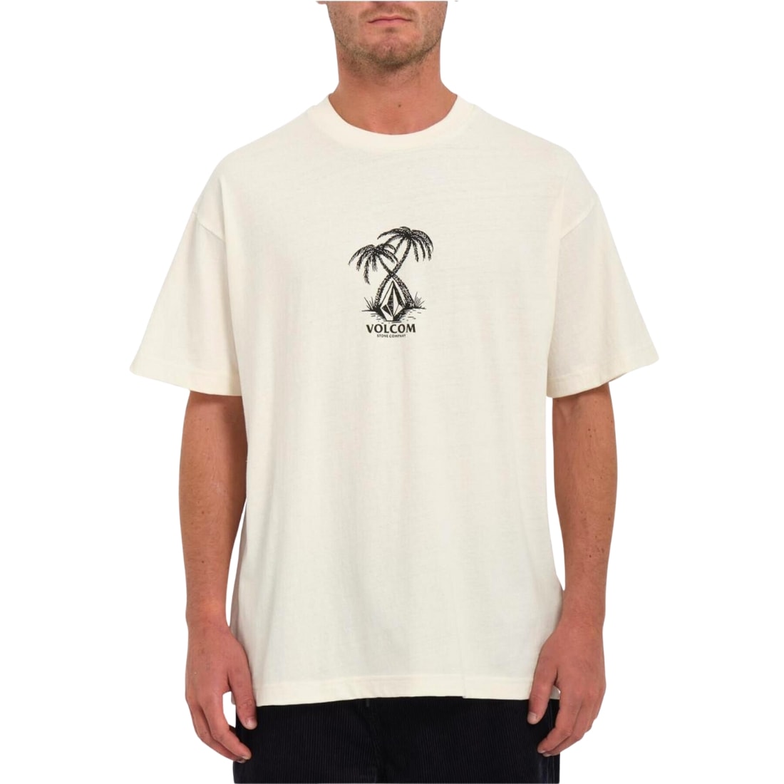 Volcom Crosspalm Loose T-Shirt - Dirty White - Mens Graphic T-Shirt by Volcom