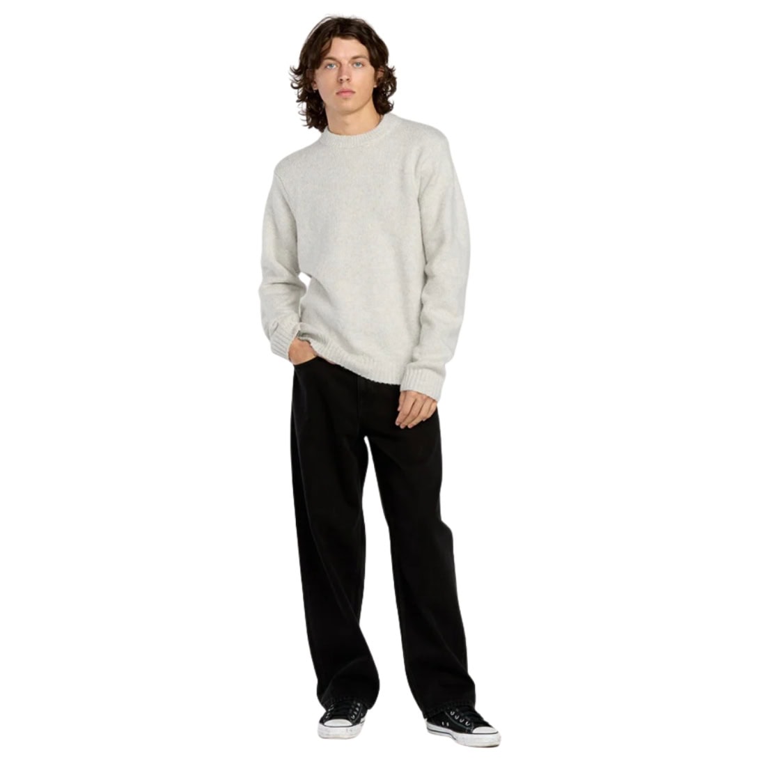 Volcom Edmonder II Sweater - Dirty White - Mens Knitwear by Volcom