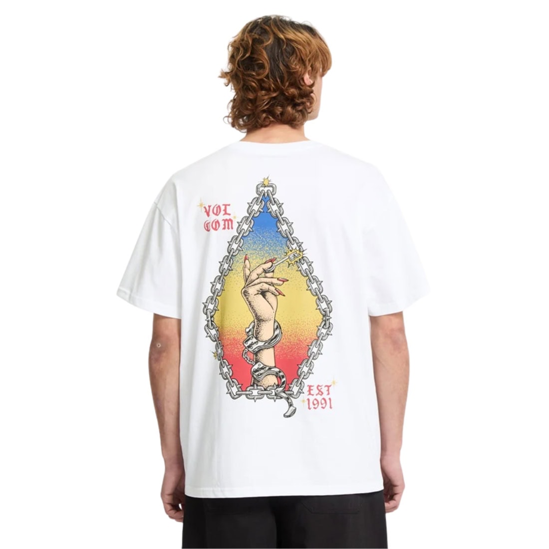 Volcom FA Daniel Shepard Unlocked T-Shirt - White - Mens Graphic T-Shirt by Volcom