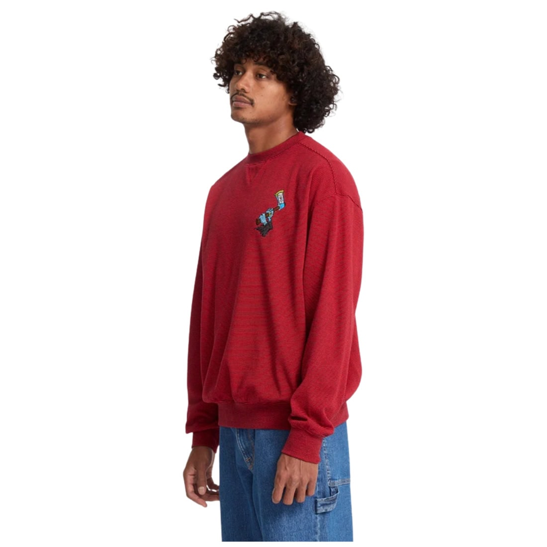 Volcom FA JJ Villard Crew - Lifeguard Red - Mens Crew Neck Sweatshirt by Volcom