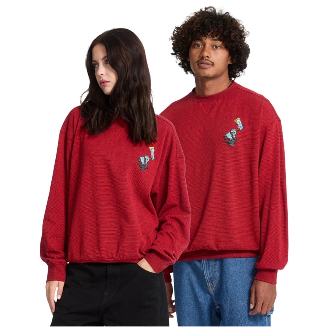 Volcom FA JJ Villard Crew - Lifeguard Red - Mens Crew Neck Sweatshirt by Volcom