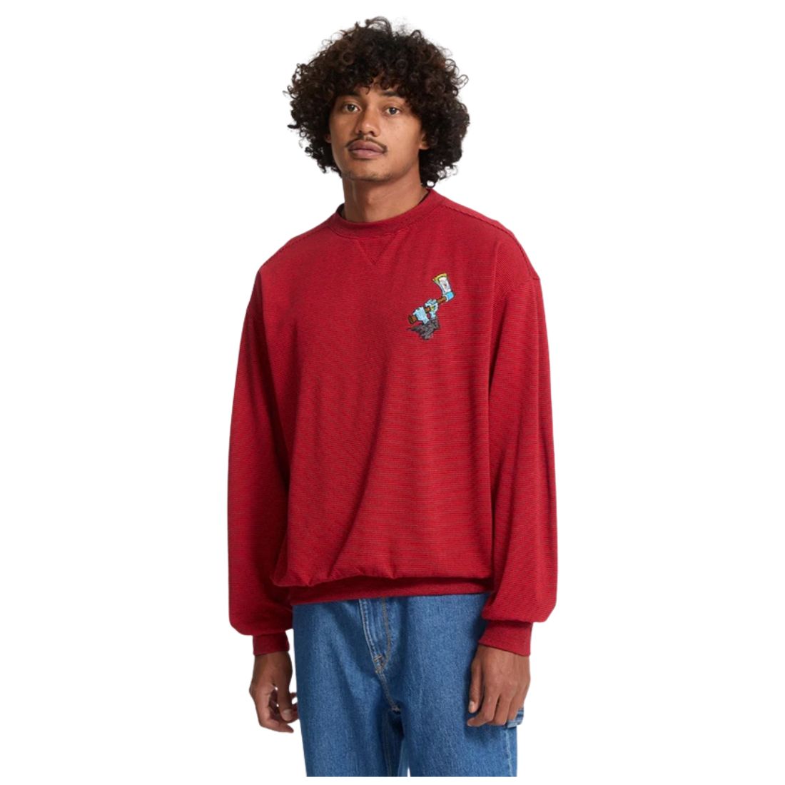 Volcom FA JJ Villard Crew - Lifeguard Red - Mens Crew Neck Sweatshirt by Volcom