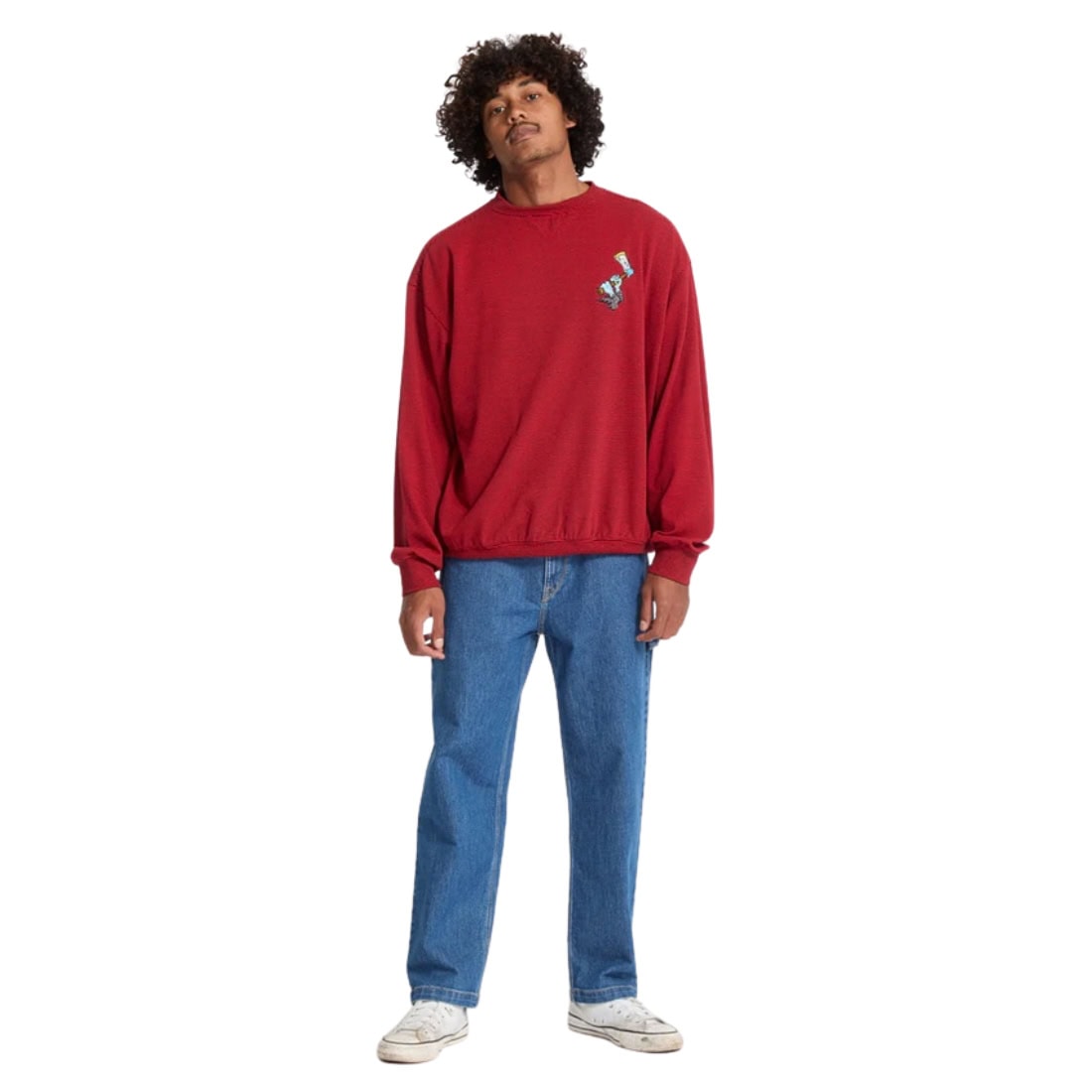 Volcom FA JJ Villard Crew - Lifeguard Red - Mens Crew Neck Sweatshirt by Volcom