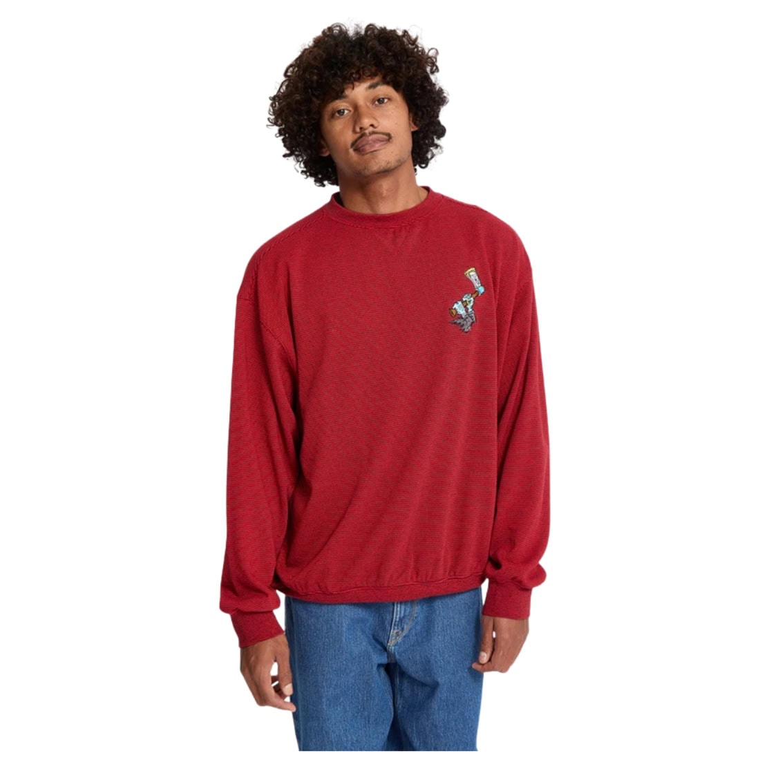 Volcom FA JJ Villard Crew - Lifeguard Red - Mens Crew Neck Sweatshirt by Volcom