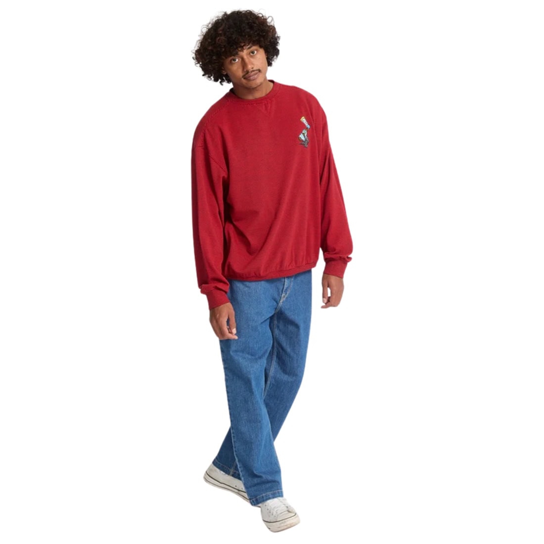 Volcom FA JJ Villard Crew - Lifeguard Red - Mens Crew Neck Sweatshirt by Volcom