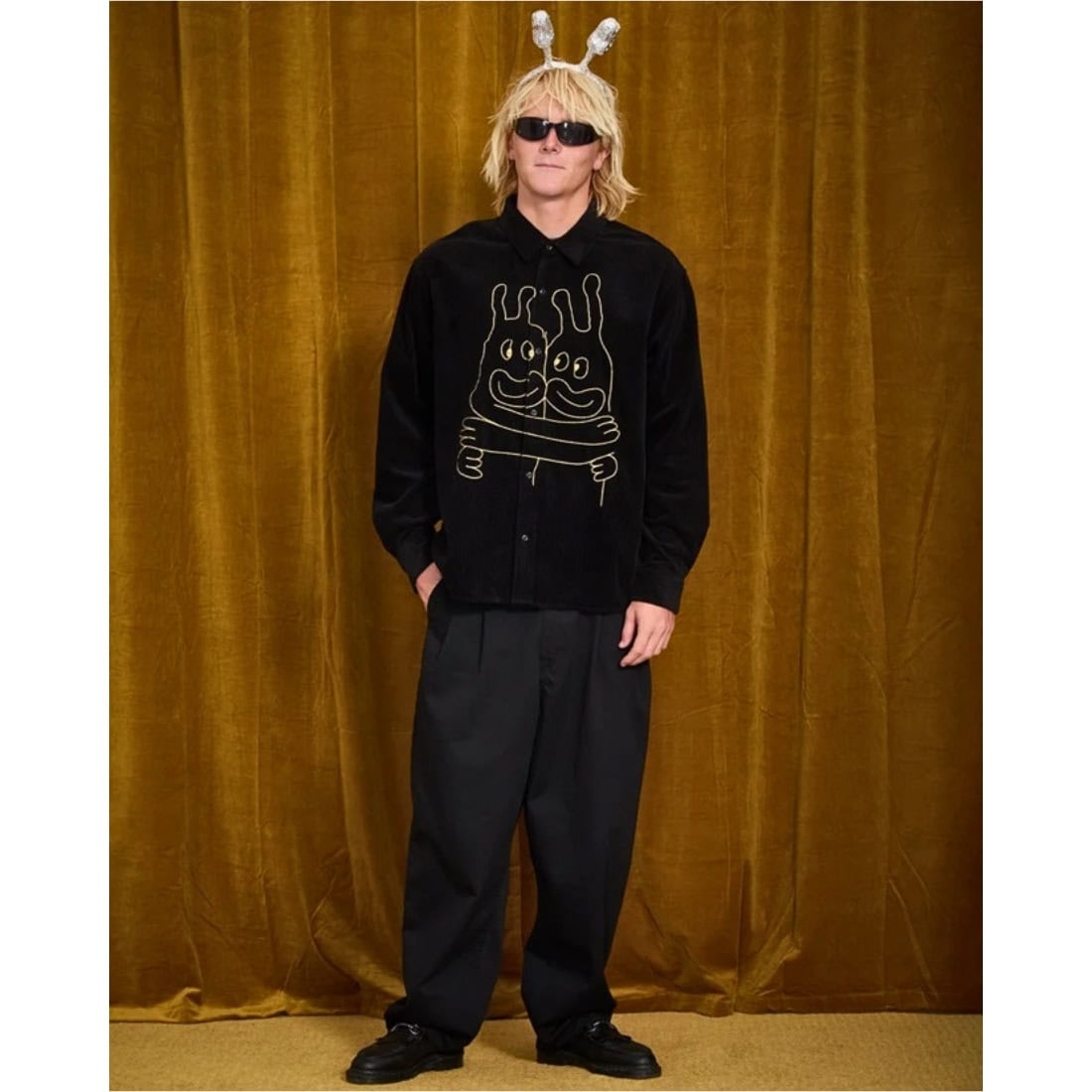Volcom FA Ozzy Cord Long Sleeve Shirt - Black - Mens Flannel Shirt by Volcom
