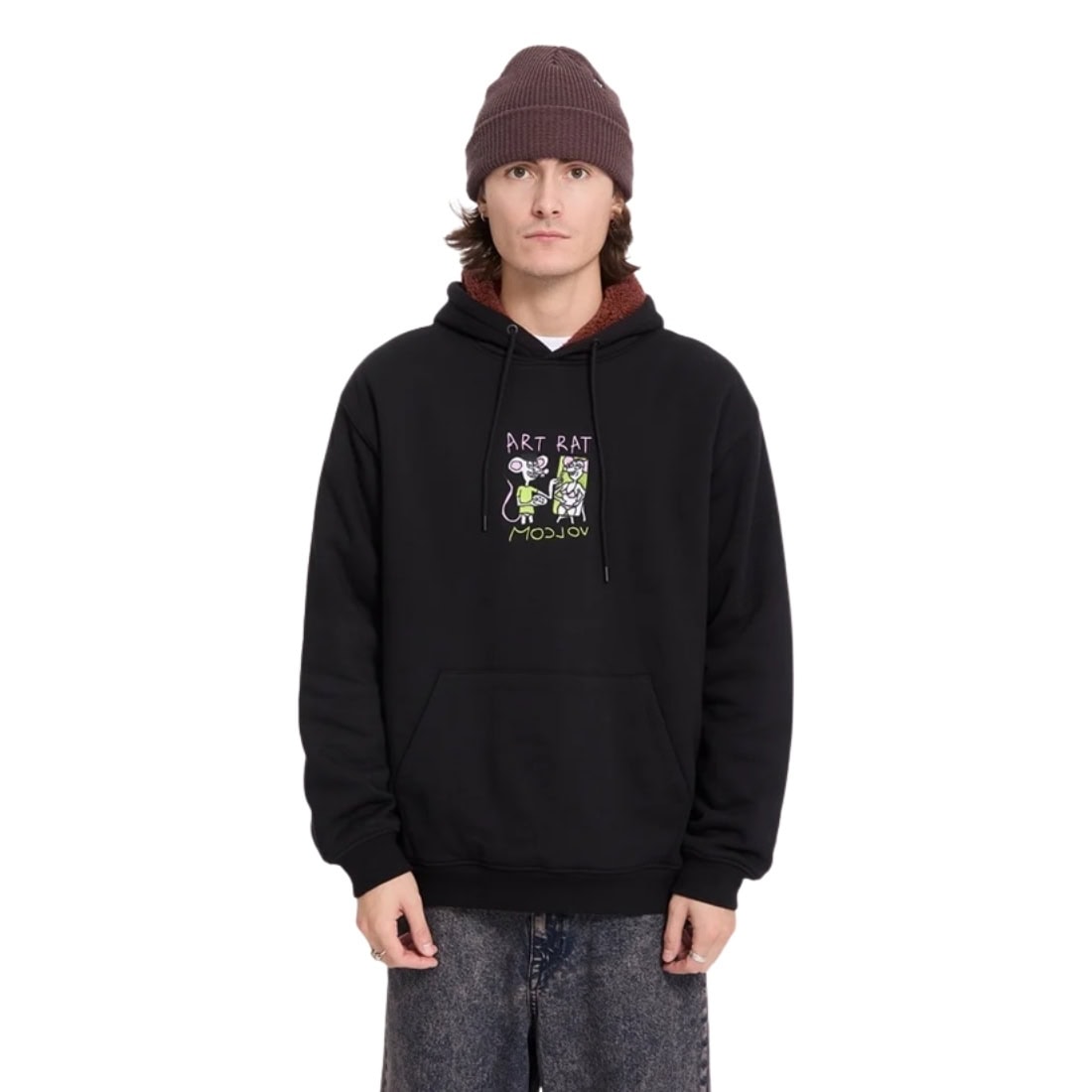 Volcom FA Ozzy Pullover Hood - Black - Mens Pullover Hoodie by Volcom