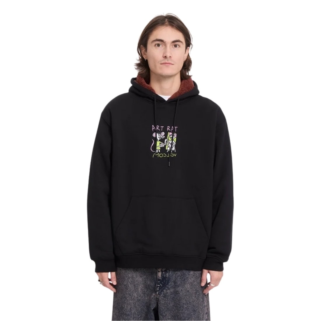 Volcom FA Ozzy Pullover Hood - Black - Mens Pullover Hoodie by Volcom
