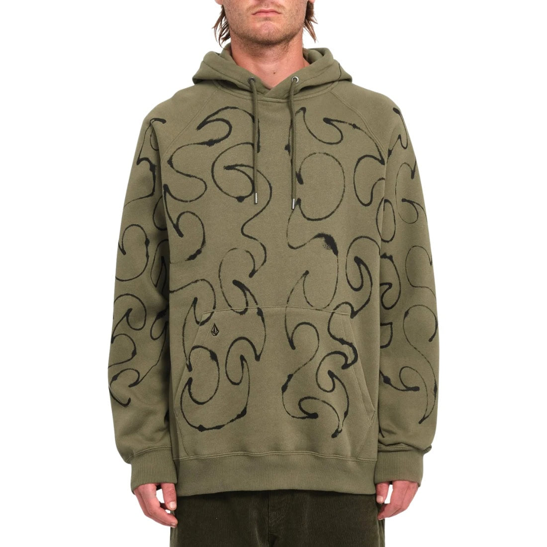 Volcom FA Zephyr Pullover Hoodie - Wintermoss - Mens Pullover Hoodie by Volcom