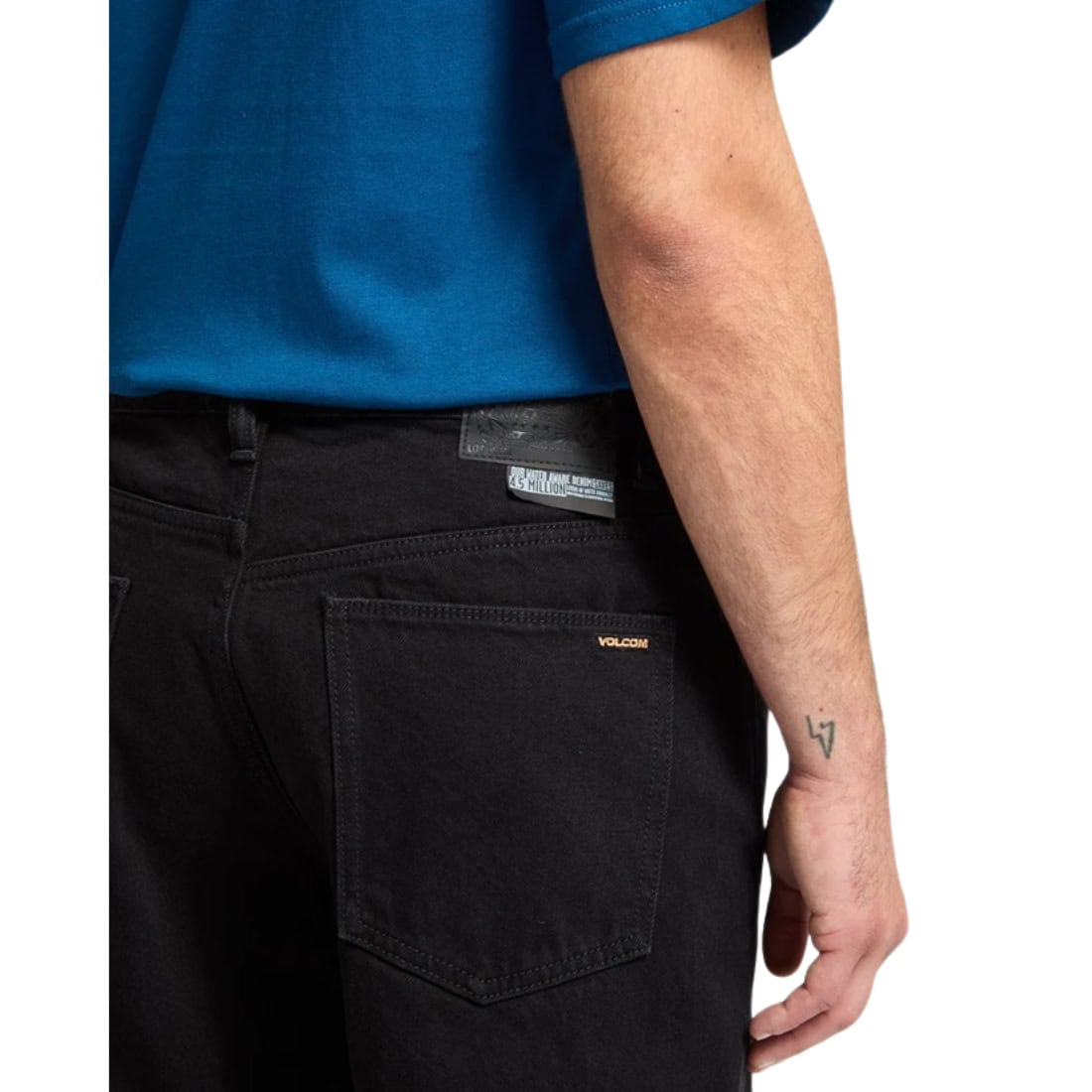 Volcom Fivedown Denim - Black - Mens Relaxed/Loose Denim Jeans by Volcom