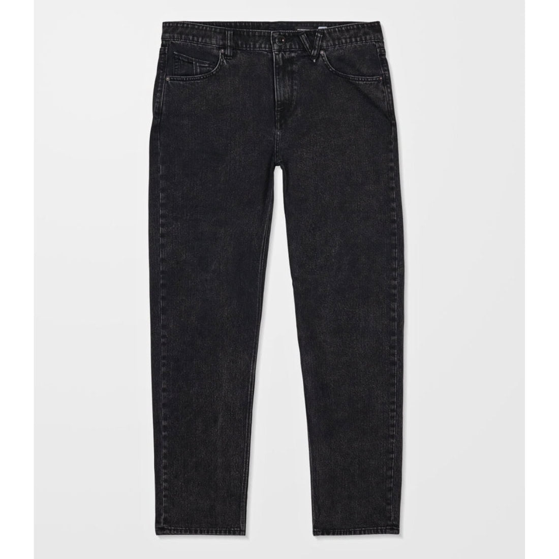 Volcom Fivedown Denim - Blackity Black - Mens Relaxed/Loose Denim Jeans by Volcom