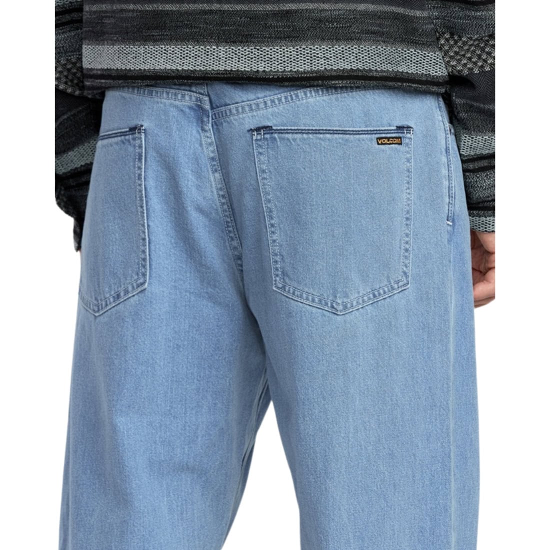 Volcom Fivedown Denim - Camper Blue - Mens Relaxed/Loose Denim Jeans by Volcom