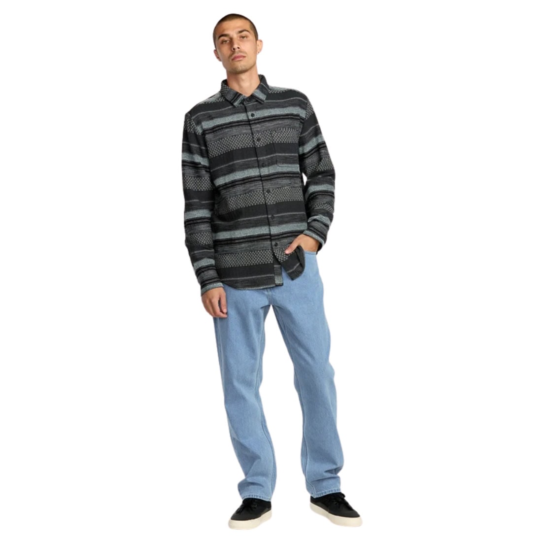 Volcom Fivedown Denim - Camper Blue - Mens Relaxed/Loose Denim Jeans by Volcom