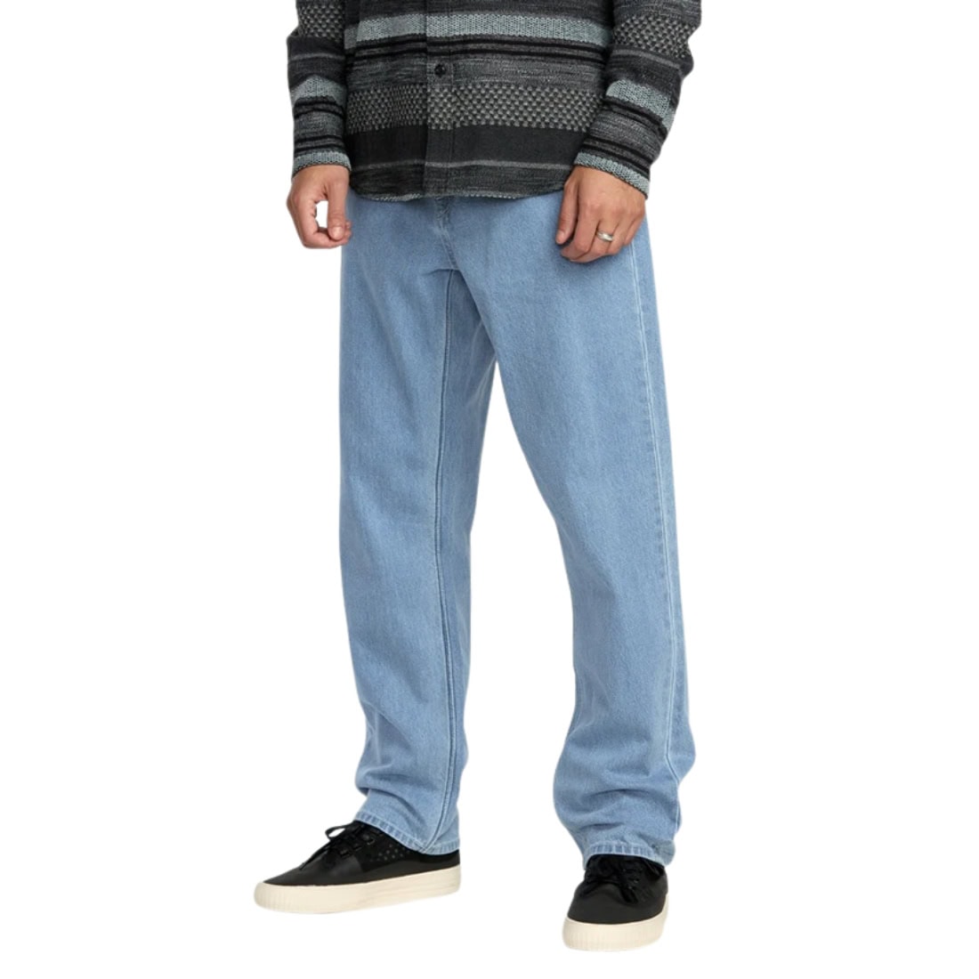 Volcom Fivedown Denim - Camper Blue - Mens Relaxed/Loose Denim Jeans by Volcom