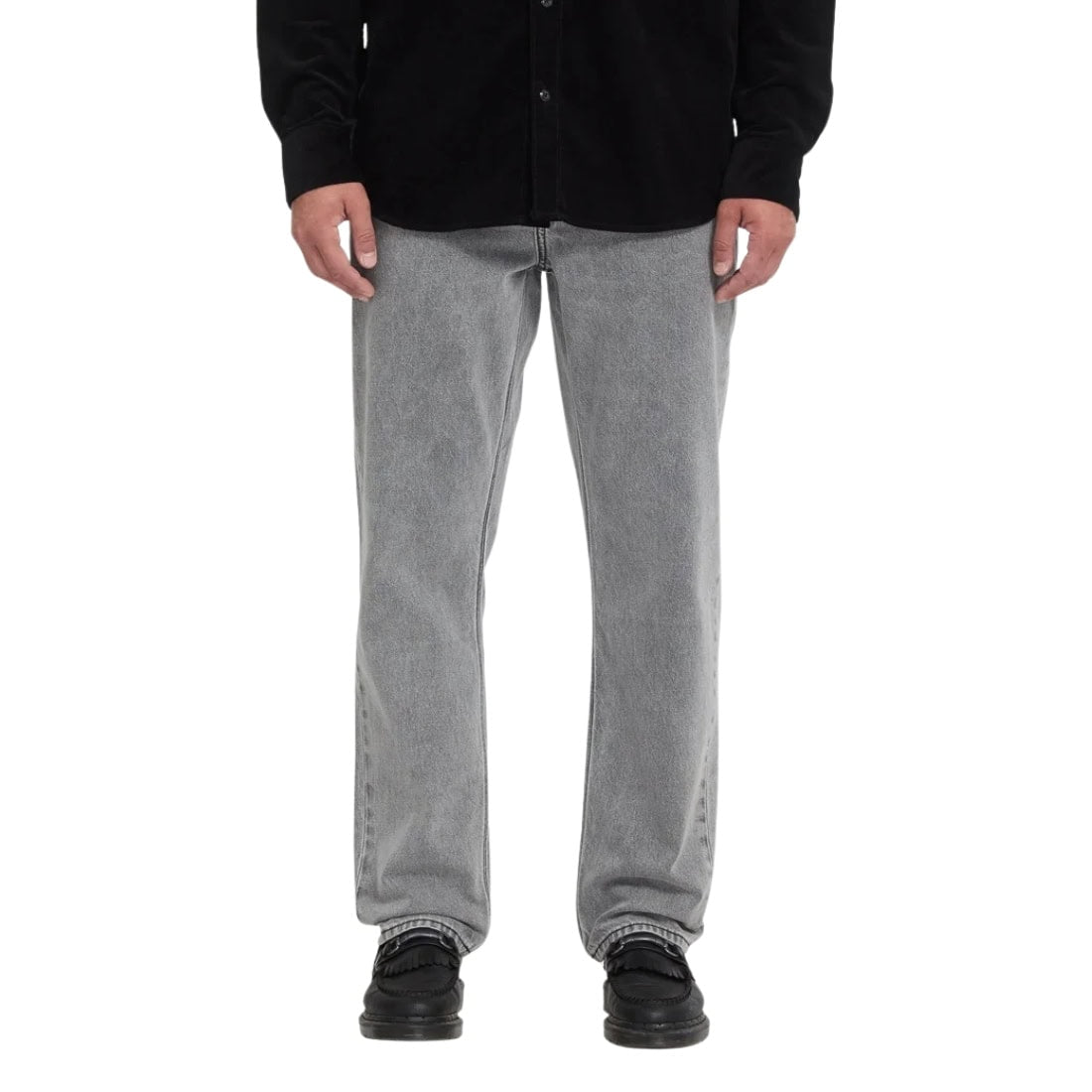 Volcom Fivedown Denim - Light Grey - Mens Relaxed/Loose Denim Jeans by Volcom