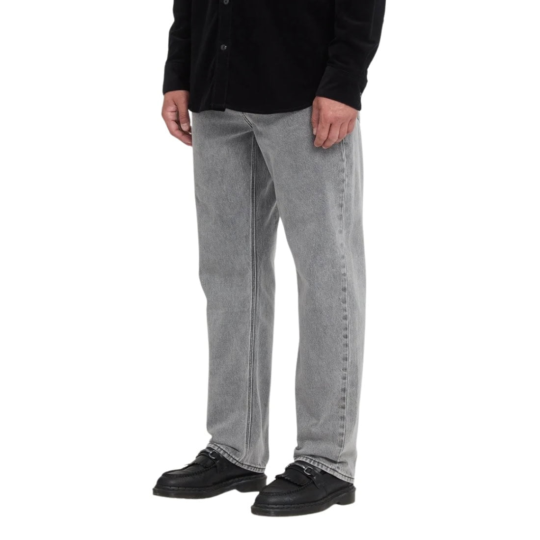 Volcom Fivedown Denim - Light Grey - Mens Relaxed/Loose Denim Jeans by Volcom