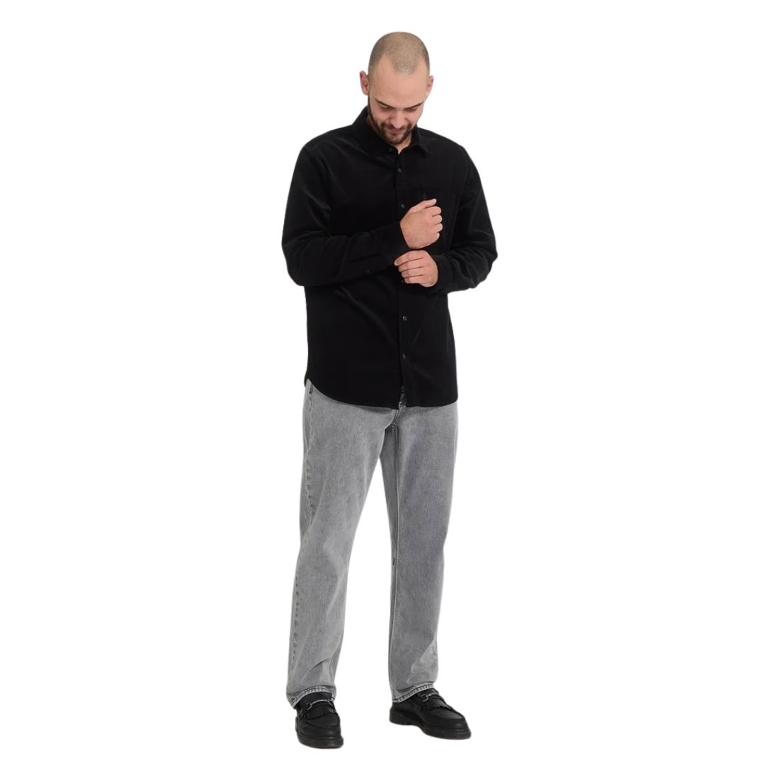 Volcom Fivedown Denim - Light Grey - Mens Relaxed/Loose Denim Jeans by Volcom