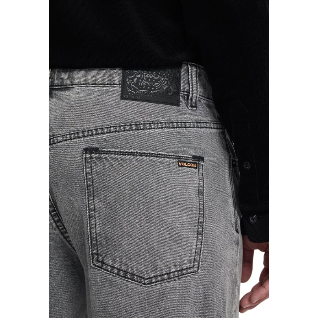 Volcom Fivedown Denim - Light Grey - Mens Relaxed/Loose Denim Jeans by Volcom