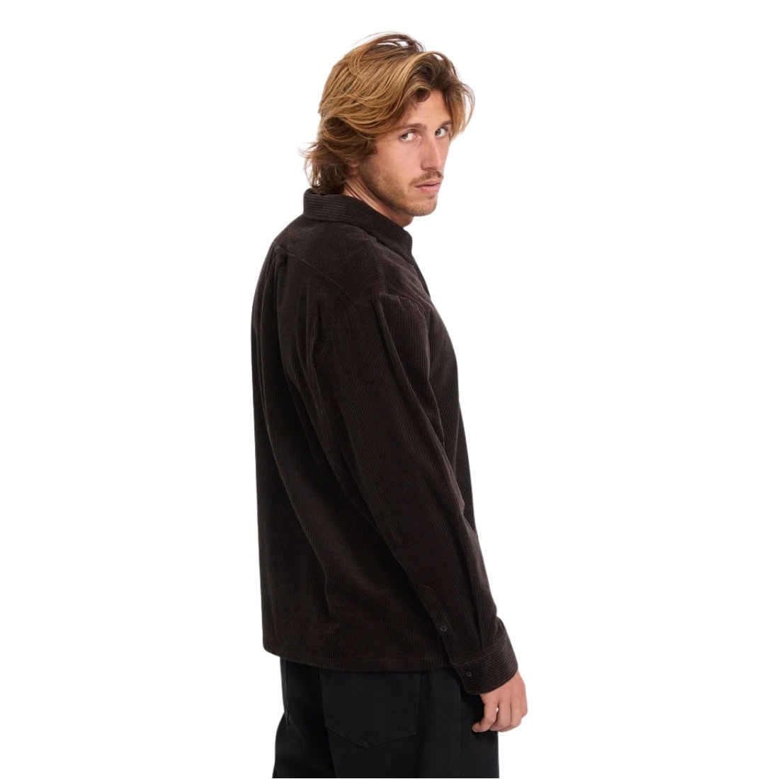 Volcom Fostered II Cord Longsleeve Shirt - Cacao FA26 - Mens Casual Shirt by Volcom