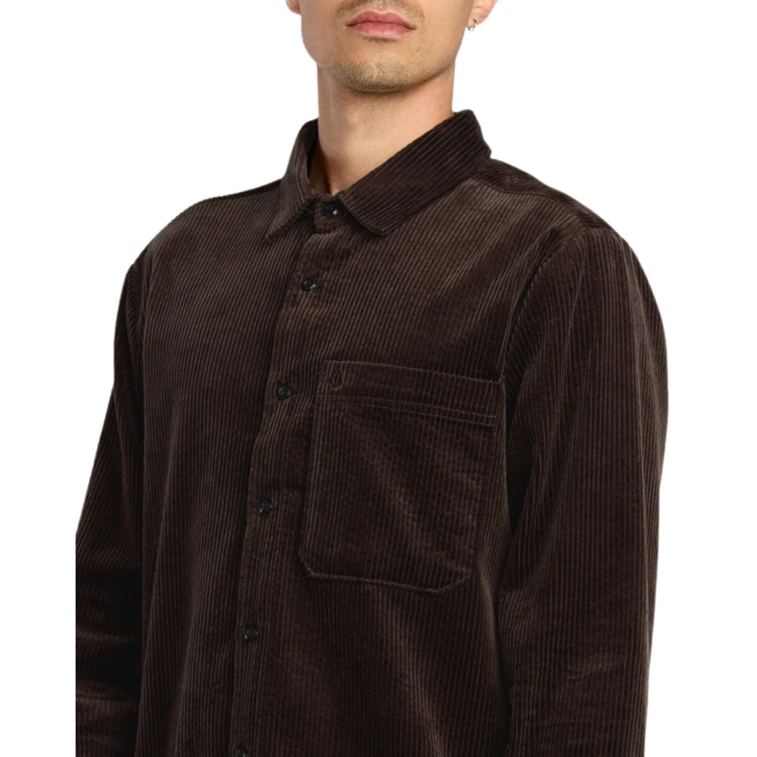 Volcom Fostered Longsleeve Shirt - Cacao - Mens Casual Shirt by Volcom