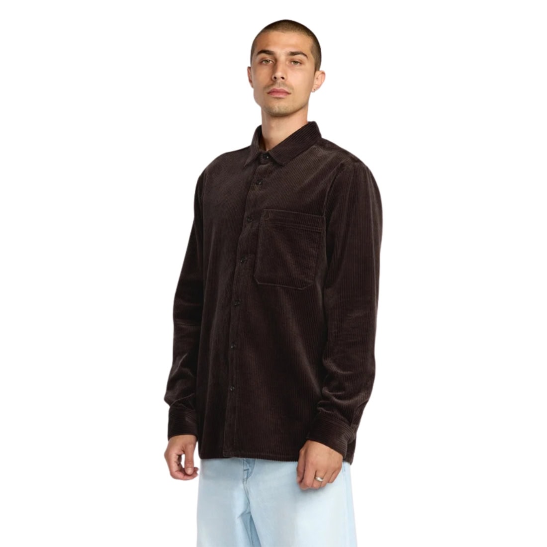 Volcom Fostered Longsleeve Shirt - Cacao - Mens Casual Shirt by Volcom