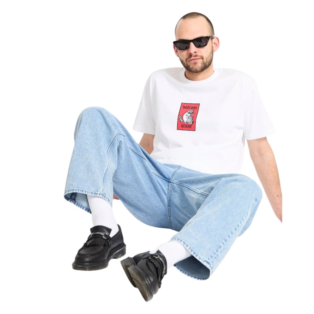 Volcom Freazy Loose EW Denim - Pale Aqua - Mens Relaxed/Loose Denim Jeans by Volcom