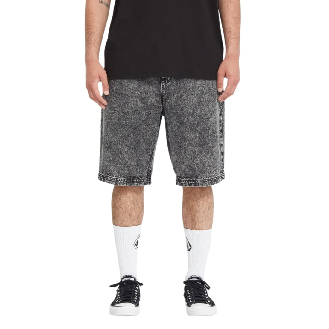 Volcom Freazy Loose EW Shorts - Light Acid Black - Mens Denim Shorts by Volcom