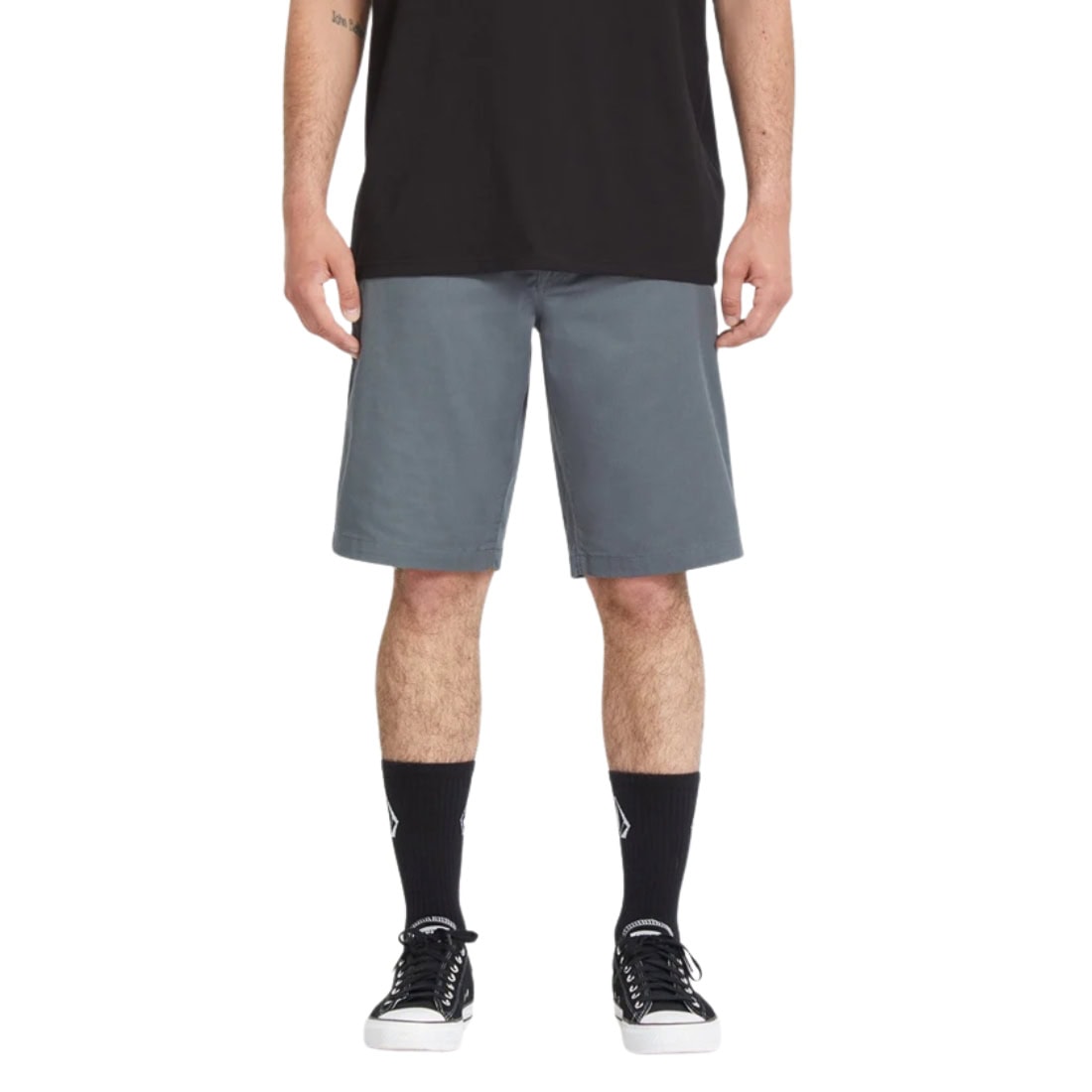 Volcom Frickin Modern Stretch Short 21" - Dark Slate - Mens Walk Shorts by Volcom