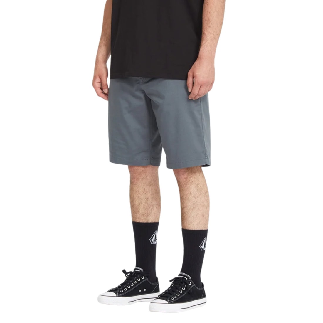Volcom Frickin Modern Stretch Short 21" - Dark Slate - Mens Walk Shorts by Volcom