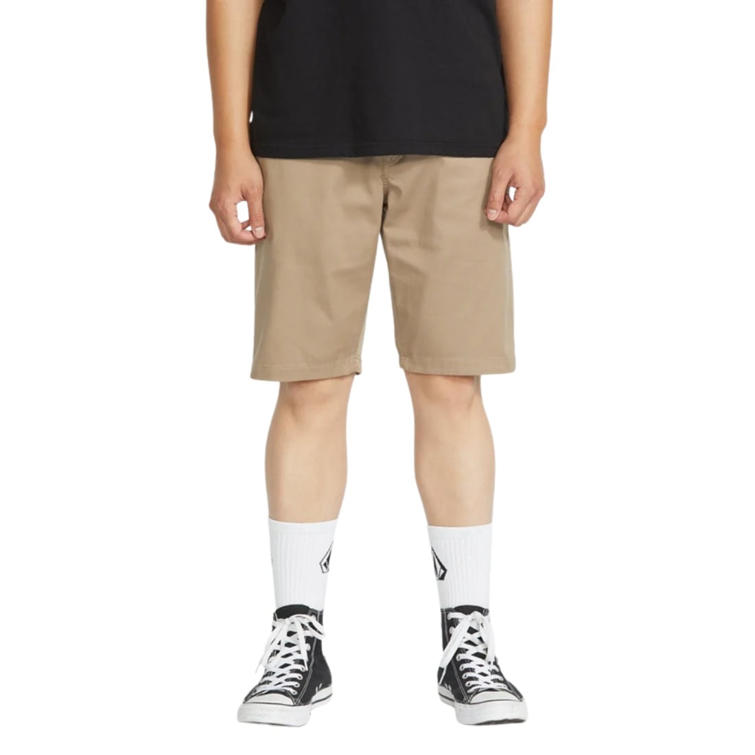 Volcom Frickin Modern Stretch Shorts 21" - Khaki - Mens Chino Shorts by Volcom