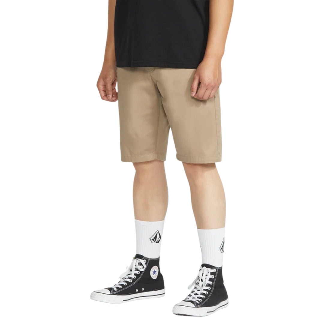 Volcom Frickin Modern Stretch Shorts 21" - Khaki - Mens Chino Shorts by Volcom