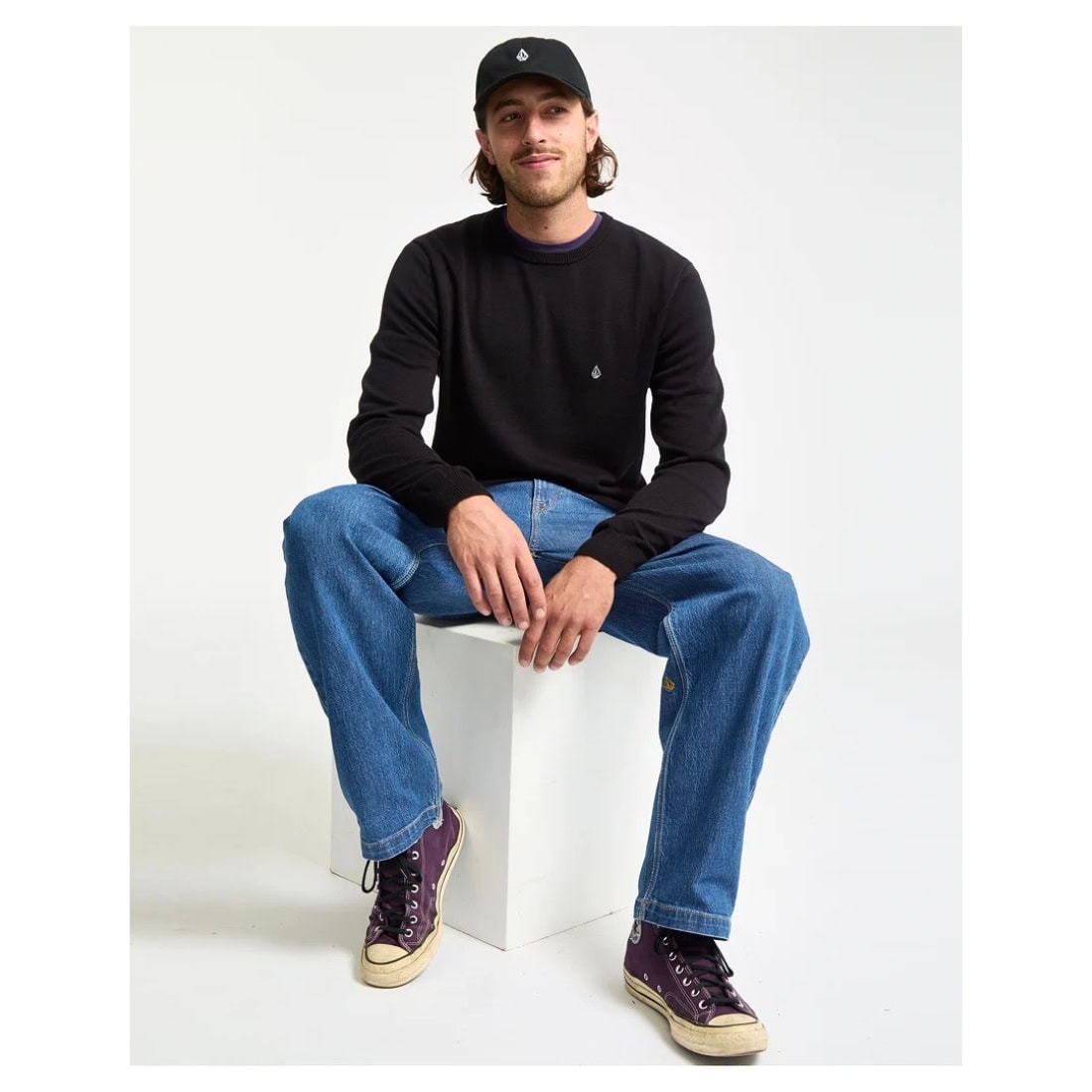Volcom Full Stone Adj Hat Cap - Black - Strapback Cap by Volcom One Size
