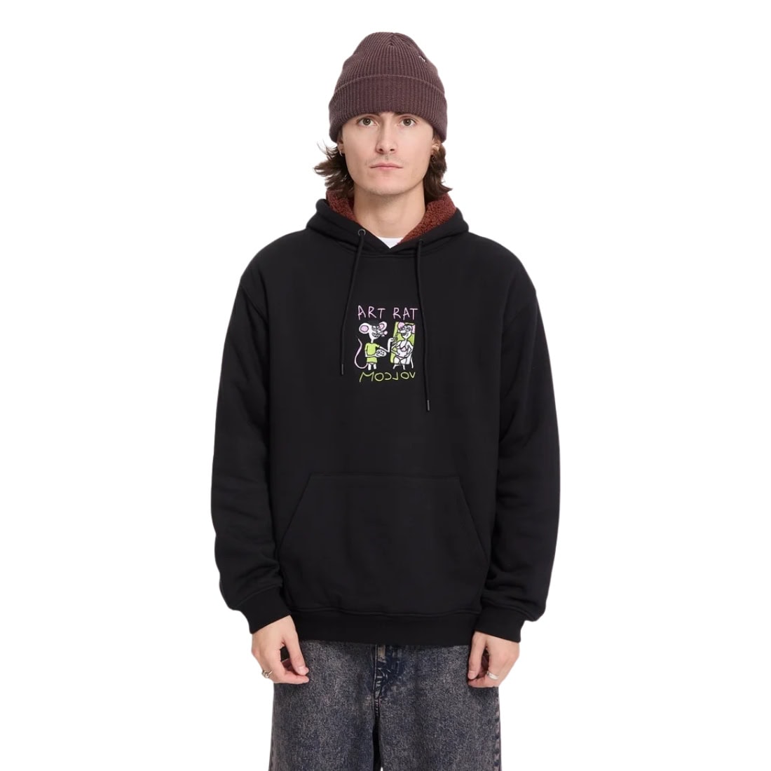 Volcom Full Stone Beanie - Raisin - Fold Beanie by Volcom