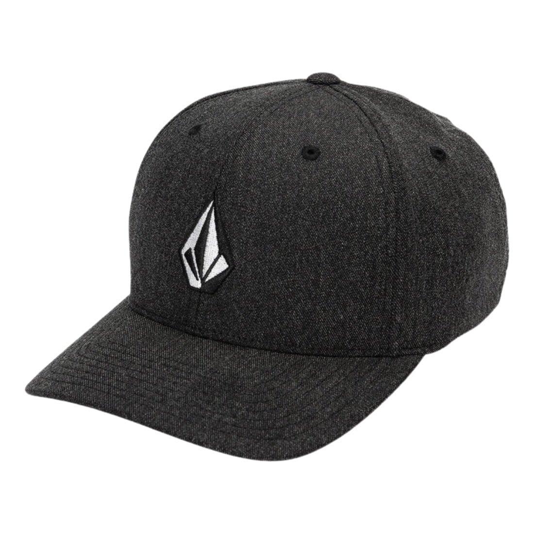 Volcom Full Stone Heather Flexfit Hat Cap - Charcoal Heather - Baseball Cap by Volcom