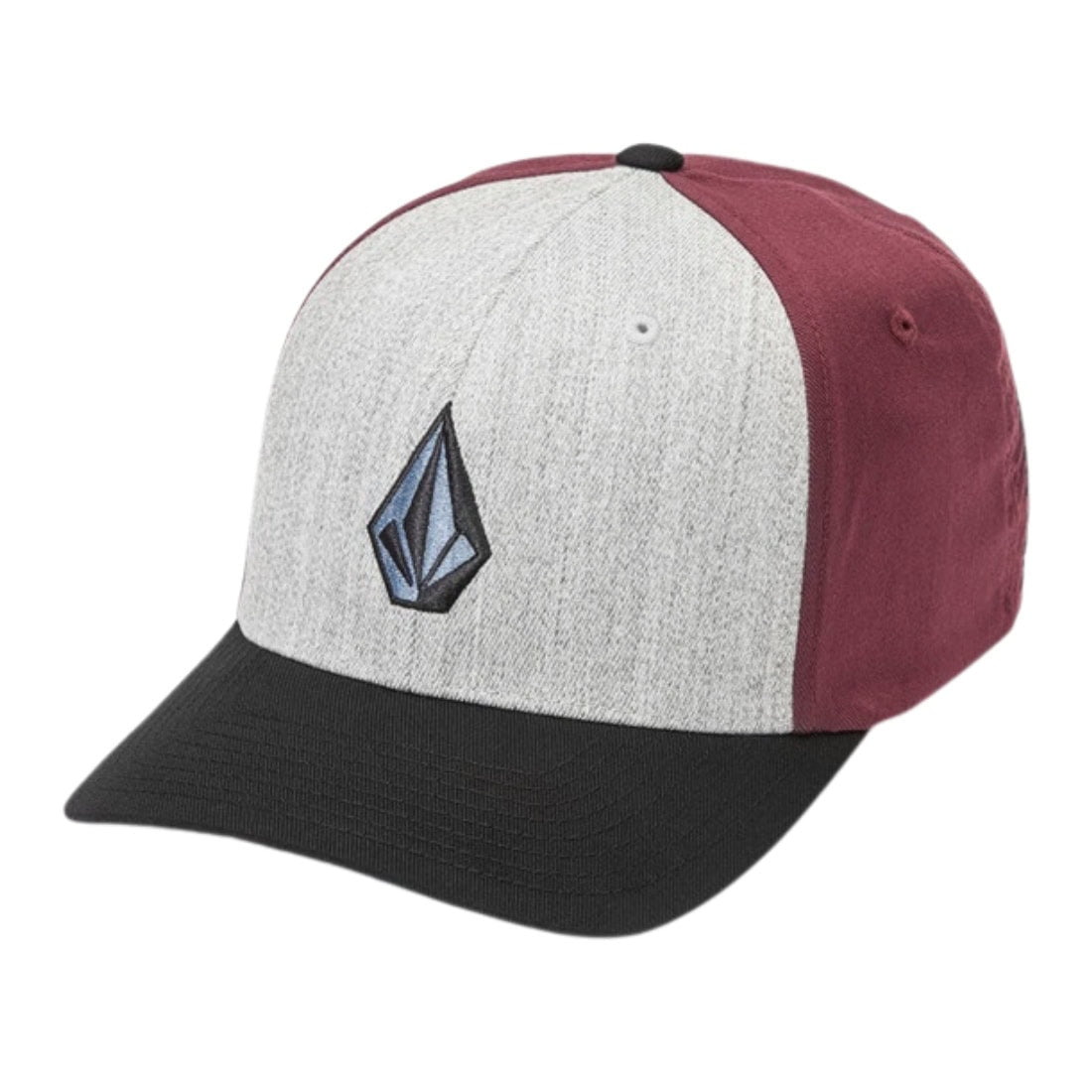 Volcom Full Stone Hthr Flexfit Hat - Dark Slate - Baseball Cap by Volcom