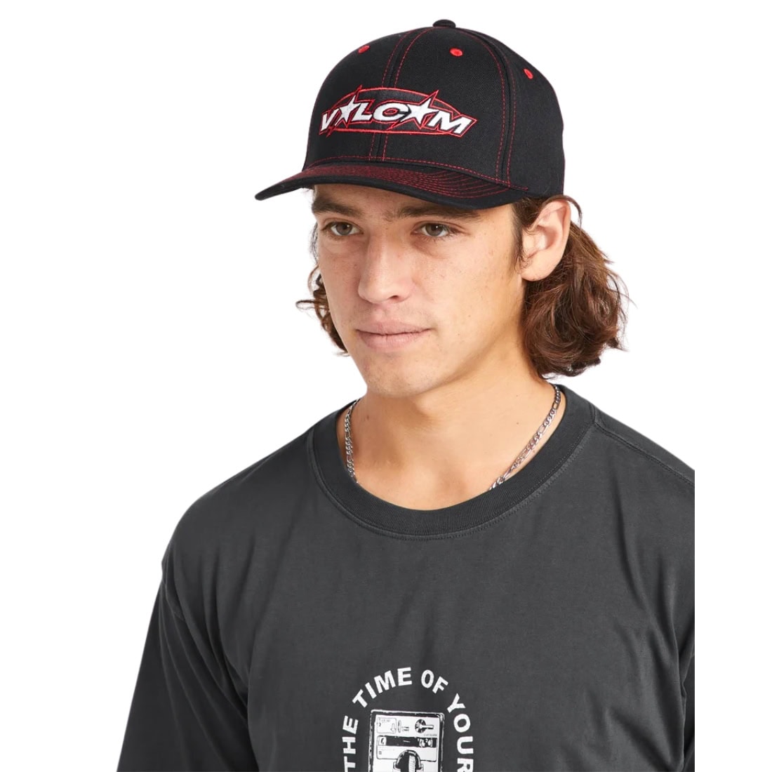 Volcom Hot Tune Flexfit Cap - Black - Baseball Cap by Volcom