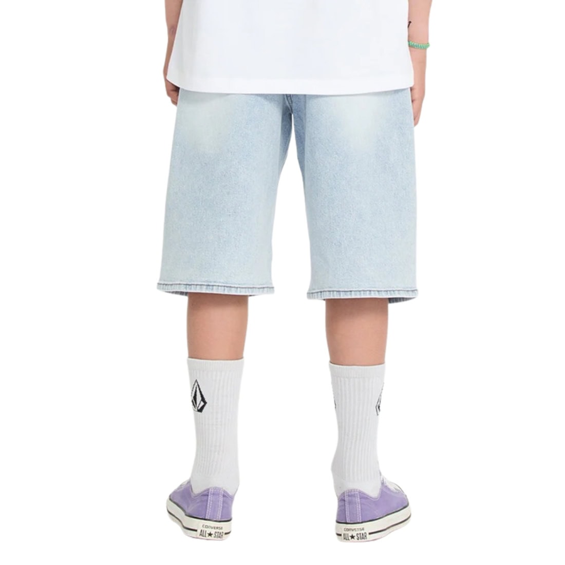 Volcom Kids Billow Baggy Denim Shorts - Desert Dirt Indigo - Boys Denim Shorts by Volcom