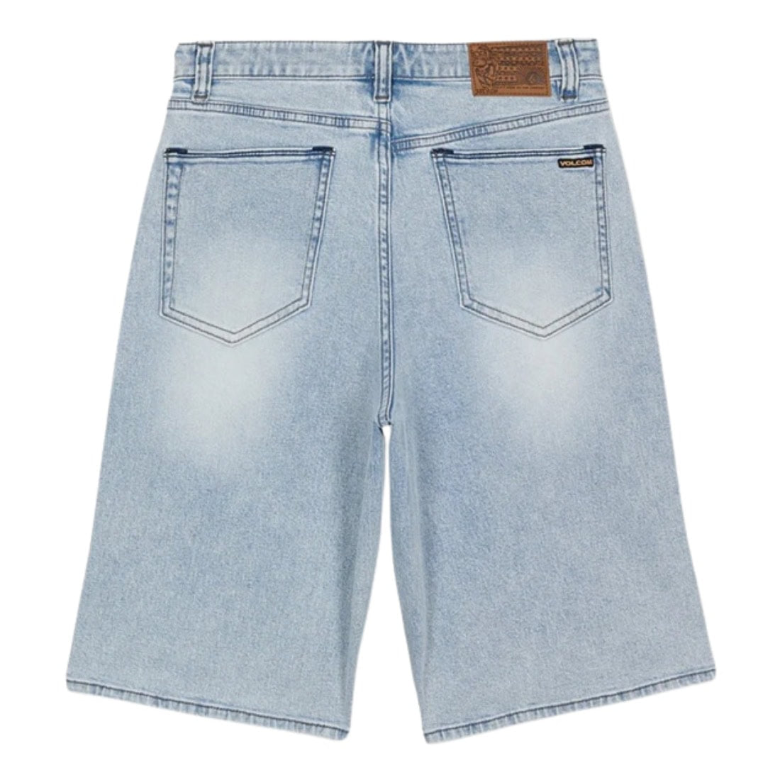 Volcom Kids Billow Baggy Denim Shorts - Desert Dirt Indigo - Boys Denim Shorts by Volcom