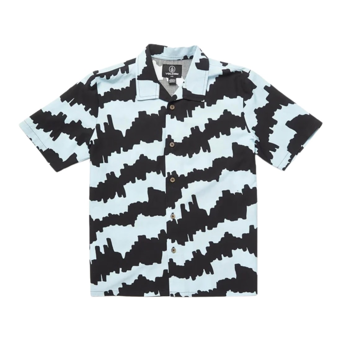 Volcom Kids Cosmic Love Boys Shortsleeve Shirt - Ice Blue - Boys Casual Shirt by Volcom