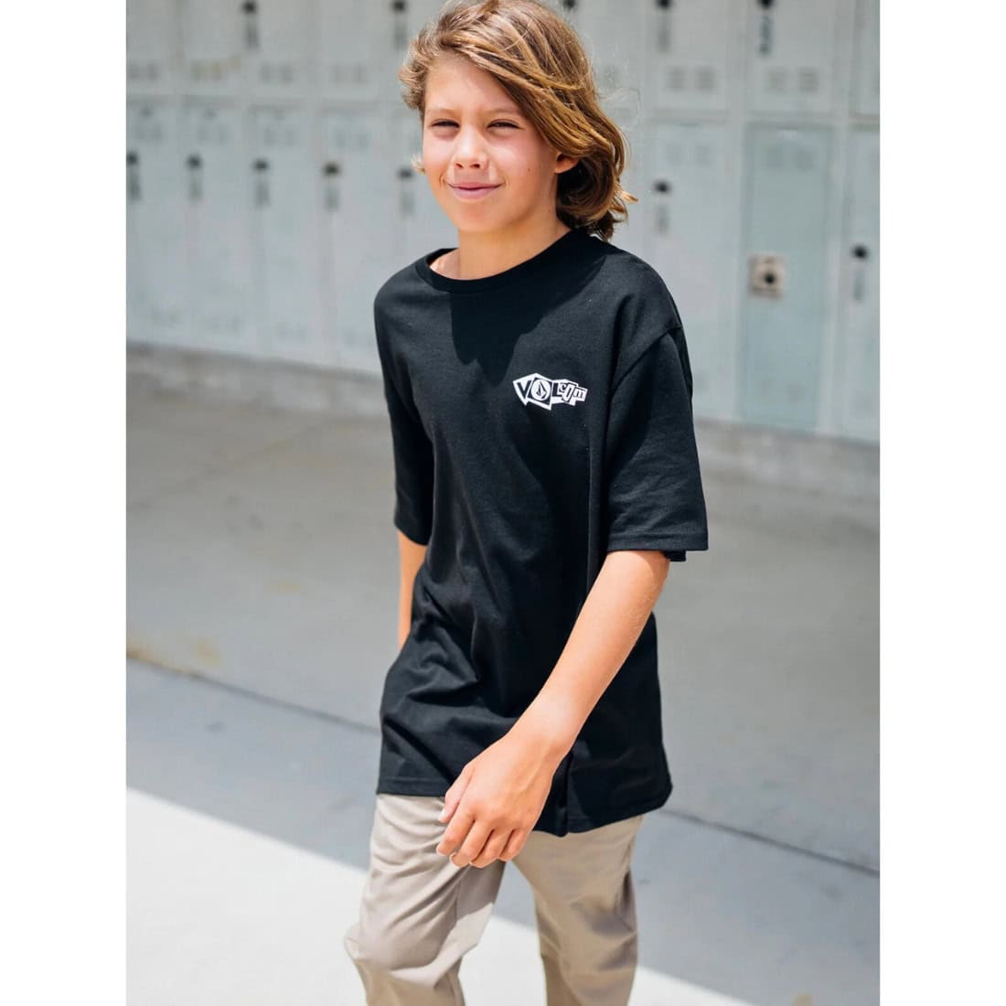 Volcom Kids Drift Out T-Shirt - Black - Boys Skate Brand T-Shirt by Volcom