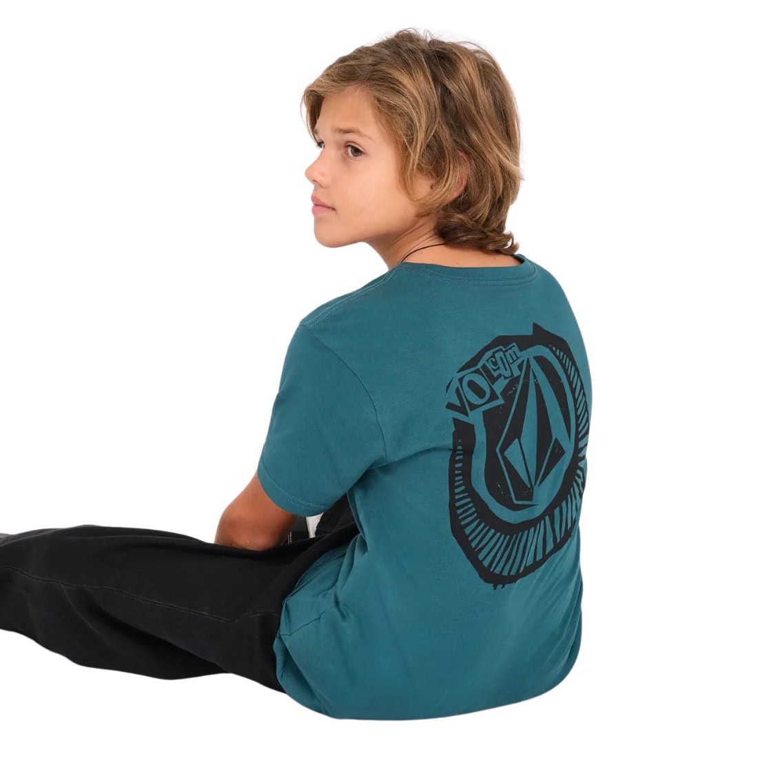 Volcom Kids Drift Out T-Shirt - Evergreen - Boys Skate Brand T-Shirt by Volcom