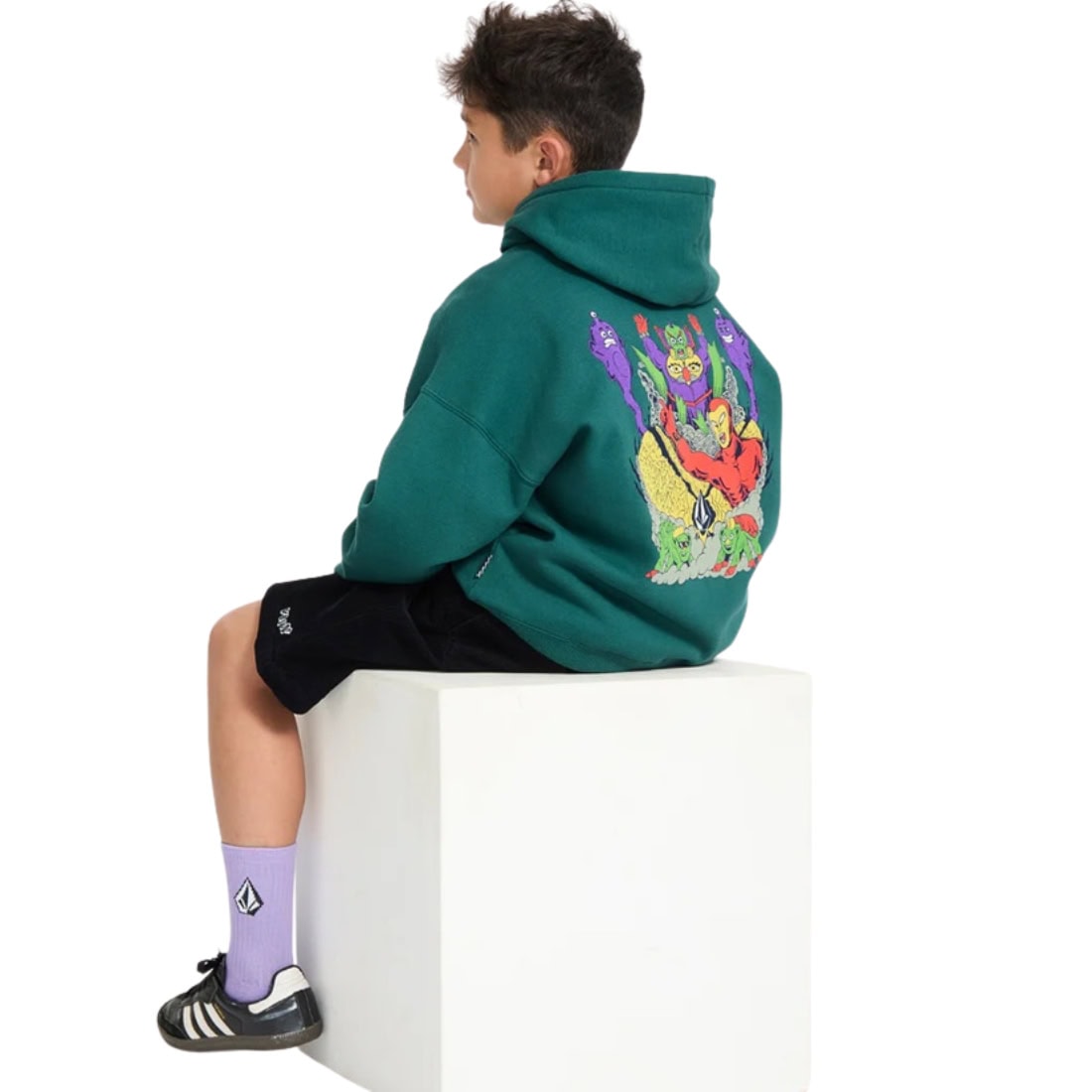 Volcom Kids FA Ben Sanaire Hoodie - Rifle Green - Boys Pullover Hoodie by Volcom