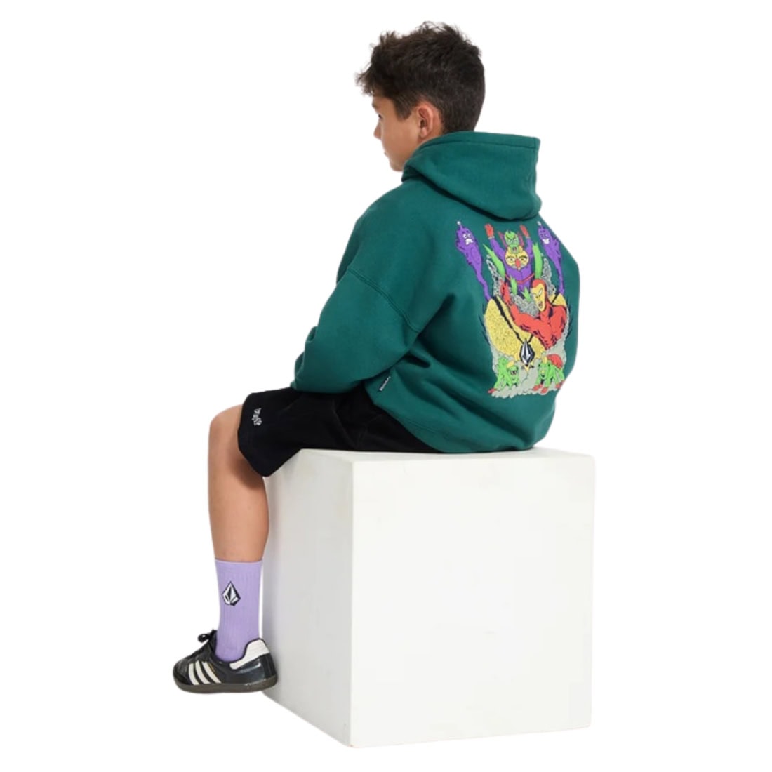 Volcom Kids FA Ben Sanaire Hoodie - Rifle Green - Boys Pullover Hoodie by Volcom