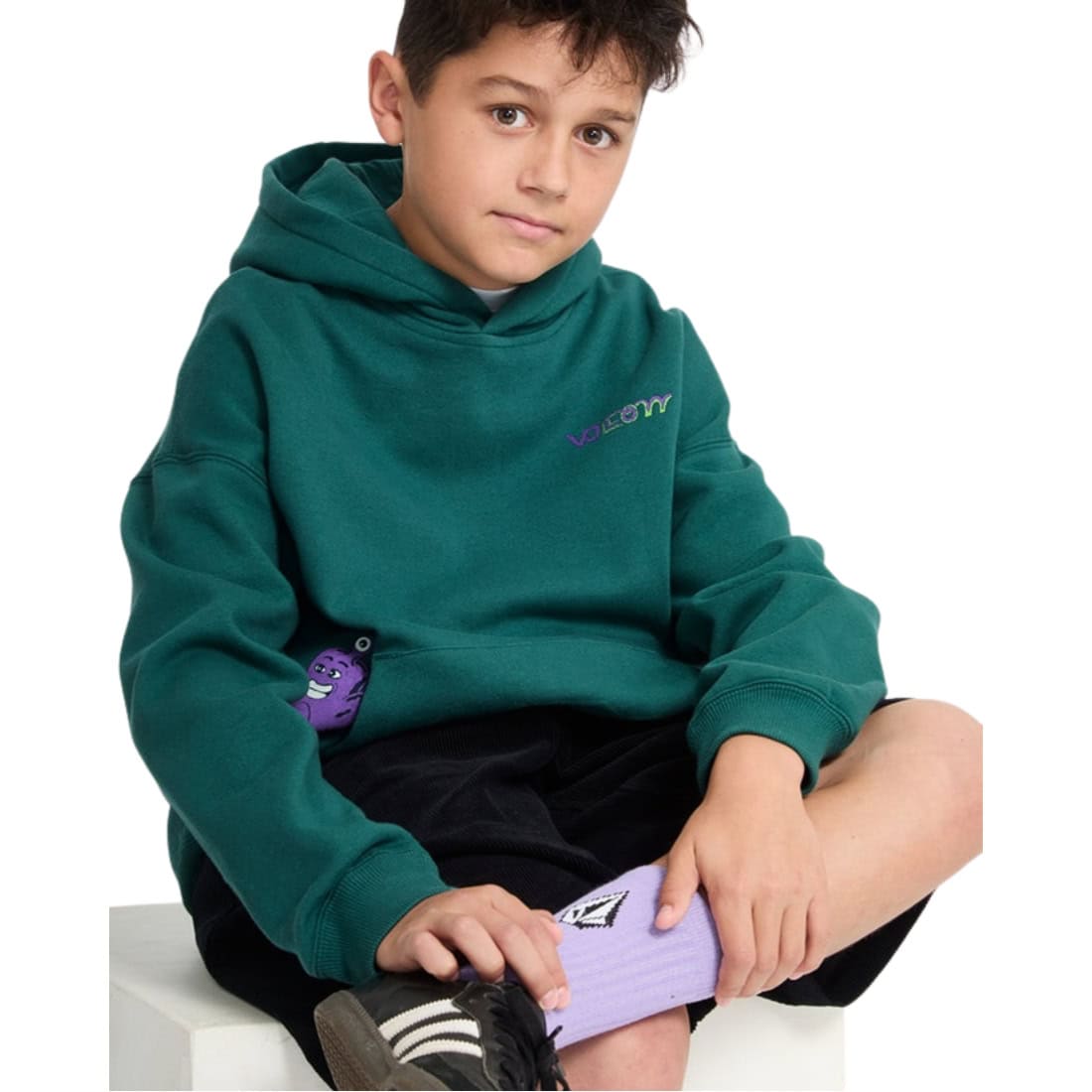 Volcom Kids FA Ben Sanaire Hoodie - Rifle Green - Boys Pullover Hoodie by Volcom