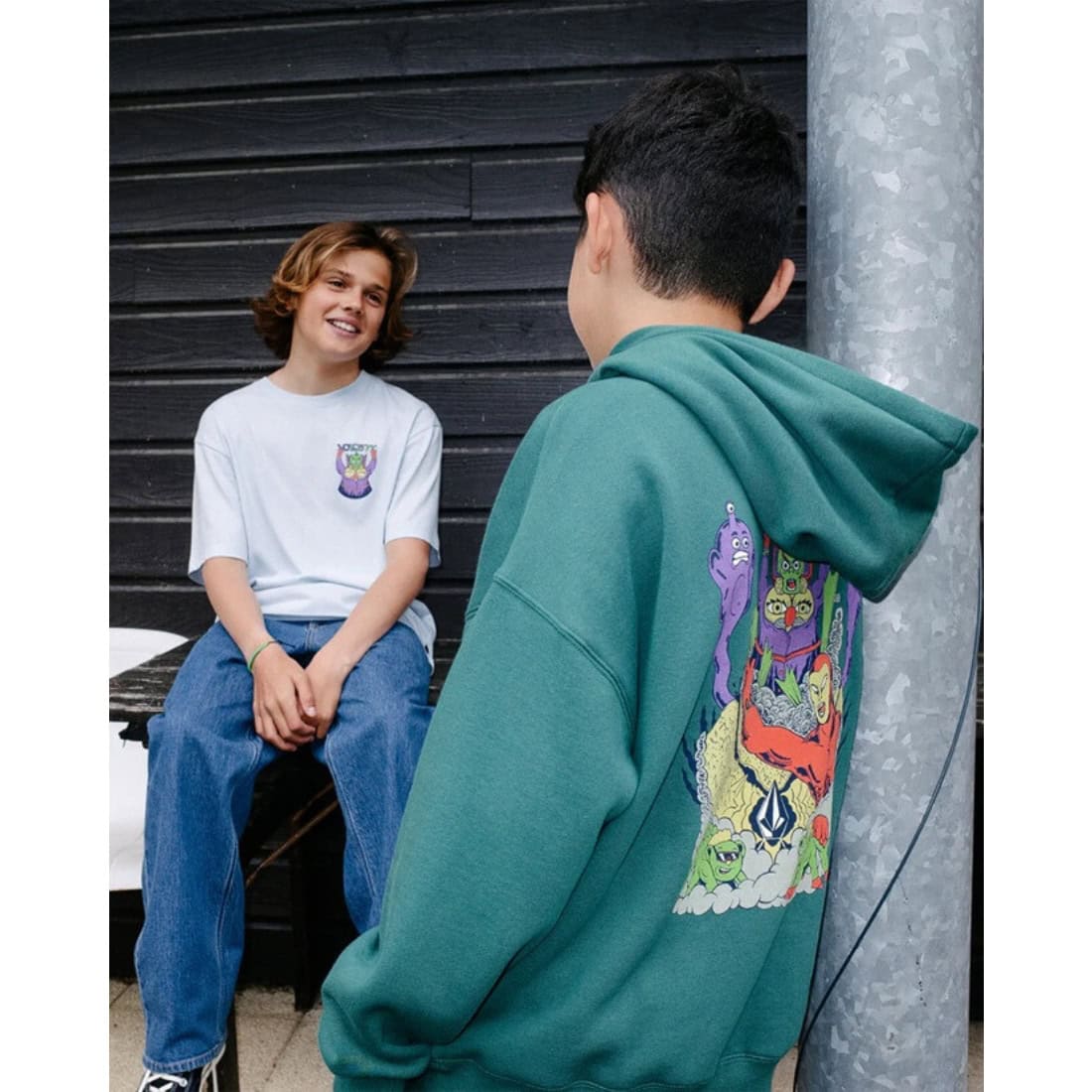 Volcom Kids FA Ben Sanaire Hoodie - Rifle Green - Boys Pullover Hoodie by Volcom