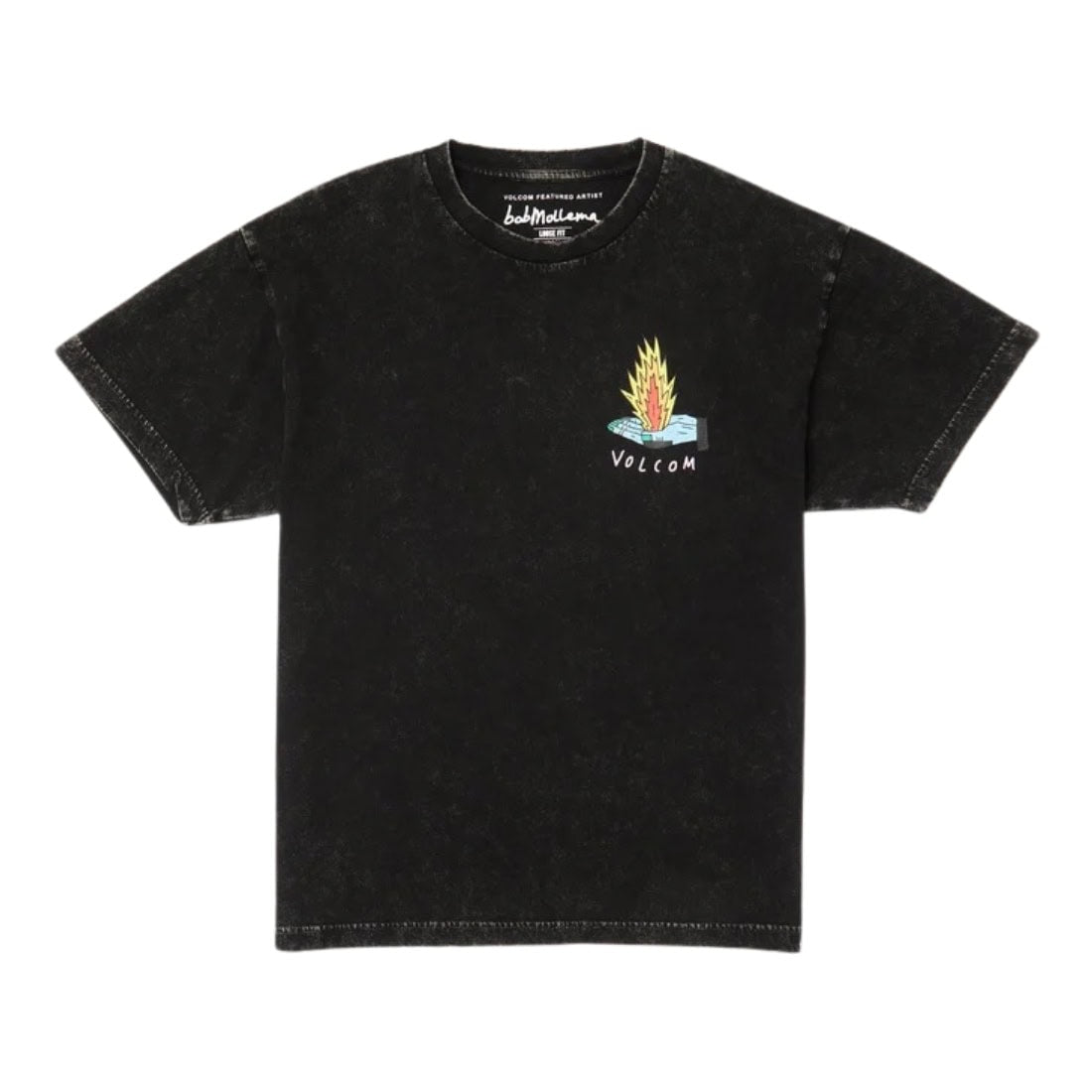 Volcom Kids FA Bob M 1 Loose Fit Boys T-Shirt - Washed Black - Boys Skate Brand T-Shirt by Volcom