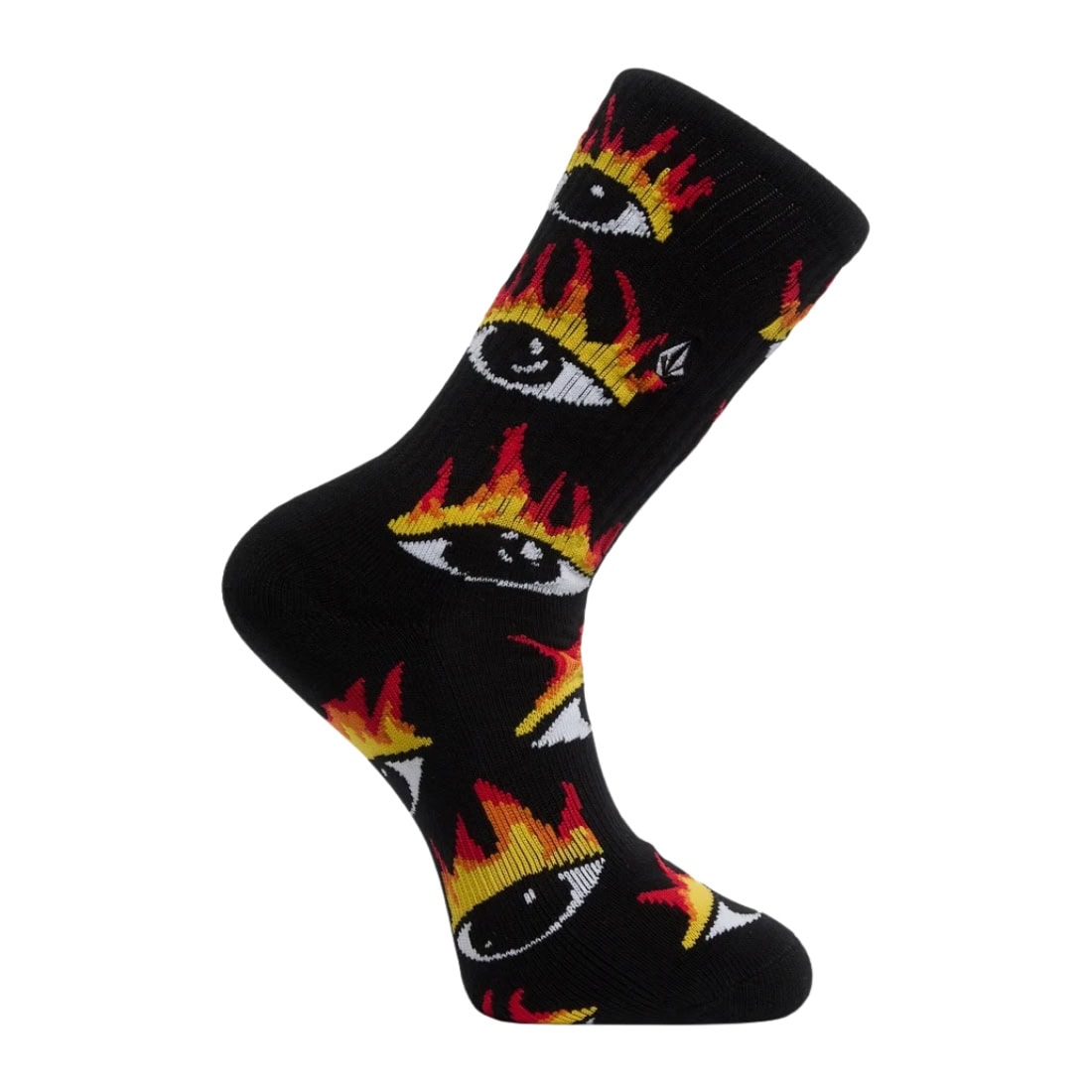 Volcom Kids FA Ozzy Socks - Black - Kids Crew Length Socks by Volcom Youth (UK2-4.5)